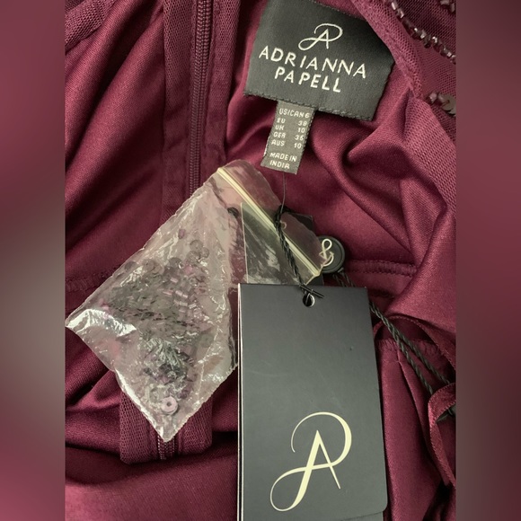 NWT adrienna papell art deco blouson beaded gown - Picture 10 of 10